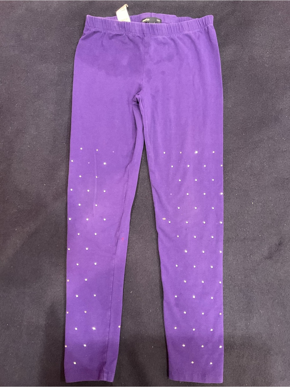 Gap Kids Girls Purple Rhinestone Leggings Size M (6)
